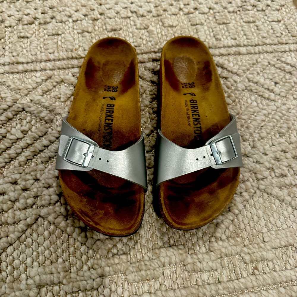 Birkenstock Madrid Silver excellent condition 38